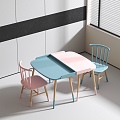 Children's tables and chairs 3d model