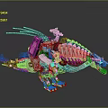 Futuristic Cybernetic Dinosaur Character With Mechanical Armor And Sci Fi Design 3d model