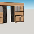 Modern Decorative Cabinet With Wooden Top Glass Doors And White Storage Compartments