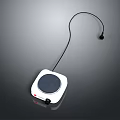 White Electric Hot Plate With Black Heating Plate Power Cord And Control Button
