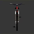 Red BMX Bike With Black Seat And Tires Silver Frame And Reflection On Ground