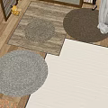 Modern Square Carpet Round Carpet Creative Carpet Woven Carpet Art Carpet 3d model