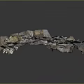 Rock Block Rock Block Rock Specimen Boulder Big Stone Block Rock Stratum Rock Stratum Rock Stratum Rock 3d model