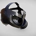Fire Safety Gas Mask with Skull Pattern Design and Black Filter Canister for Emergency Protection