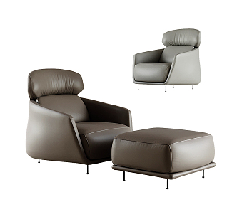 Modern Single Sofa Single Sofa Pedal 3d model