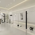 Modern Elegant Clothing Store Interior With Mannequins Clothing Displays And Decorative Lighting