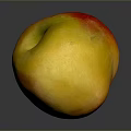 Fresh Ripe Juicy Mango with Yellow and Red Color Shiny Surface on Gray Background