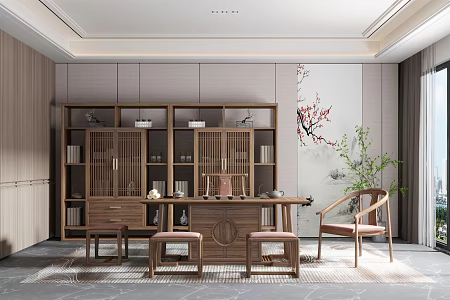 New Chinese Tea Room 3d model