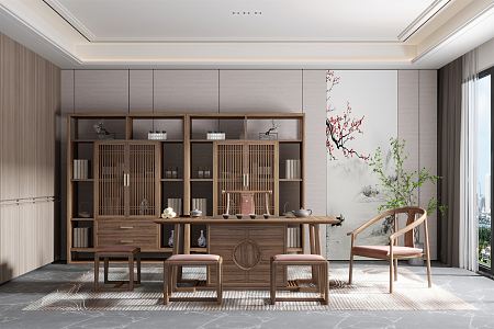 New Chinese Tea Room 3d model