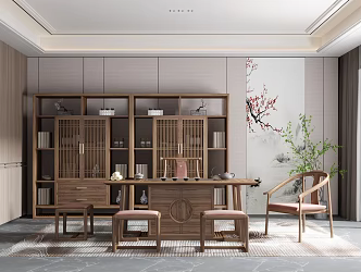 New Chinese Tea Room 3d model
