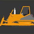 Yellow Construction Bulldozer with Tracked Undercarriage Front Blade and Operator Cab for Industrial Use