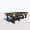 Sturdy Billiard Table Sports Equipment With Green Felt Surface And Colored Billiard Balls