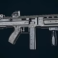 modern submachine gun 3d model