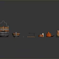 Assorted Daily Household Items Including Wooden Bucket Bowls Metal Tools Plates Spoons and Cutting Board