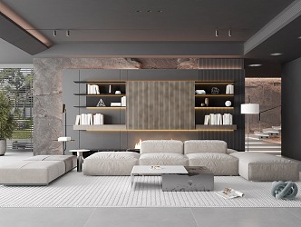 modern living room 3d model