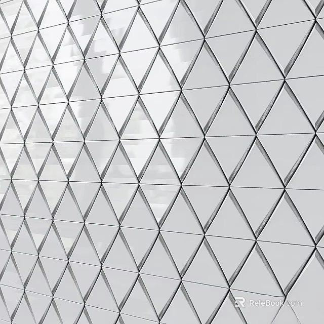 Diamond Shaped Wall Components with Geometric Pattern for Modern Architectural Design 3d model