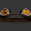Fashionable Goggles with Brown Leather Strap Orange Lens and Metallic Frame Design