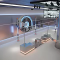 Modern Clothing Store Interior With Open Layout Display Racks And Stylish Lighting 3d model