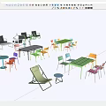 Modern Colorful Leisure Chairs With Matching Tables And Various Designs Collection