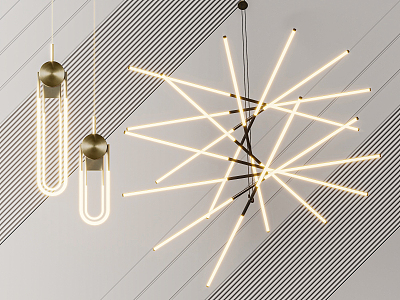 Modern chandelier 3d model