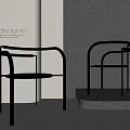 Stylish Designer Leisure Chairs With Modern Metal Frame And Smooth Curved Armrests