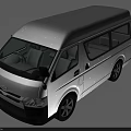White Toyota Van 3D Model Design With Smooth Exterior Black Windows And Stylish Wheels