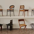 Stylish Leisure Chairs Featuring Various Designs Wooden Rattan And Foldable Styles In Black Brown Gray