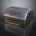 Rusty Metal Industrial Equipment With Ventilation Grilles And Panel Structure 3d model