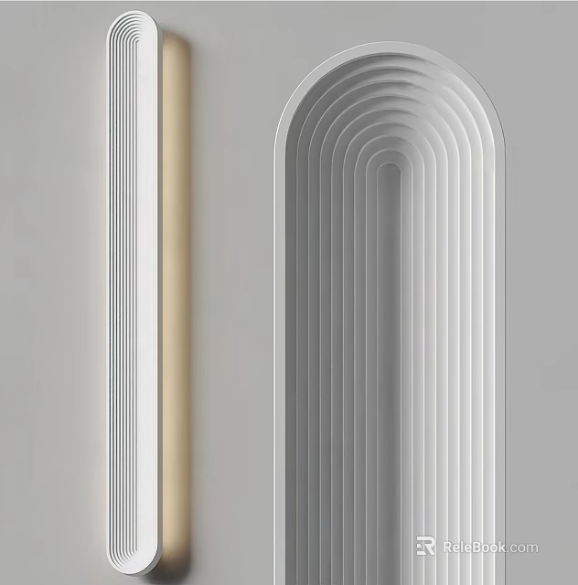 Modern Minimalist Wall Sconce Design With Sleek Lines And Neutral Tones 3d model 