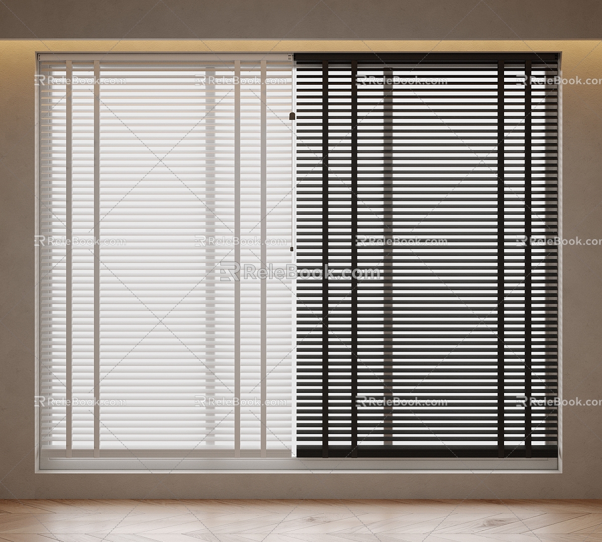 Venetian blinds Curtain Shangri-La Curtain Honeycomb Curtain Vertical Curtain Roman Curtain Cloth Curtain 3d model