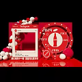 Festive New Year 2024 Photo Check in Spot with Red Decorations and Year Markers