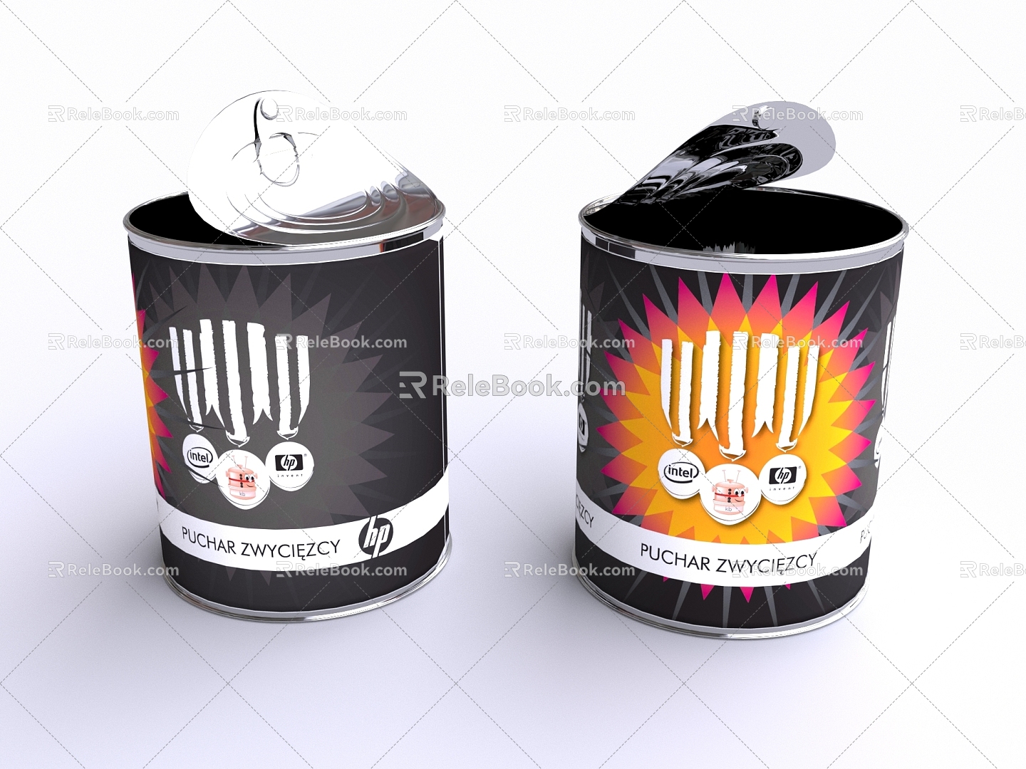 Modern canned canned food 3d model