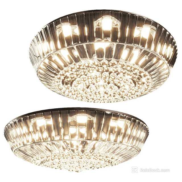 Luxury Crystal Ceiling Lights With Sparkling Decorative Design And Bright Illumination 3d model