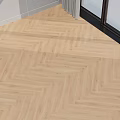 Herringbone Wood Flooring With Light Wood Tone And Natural Wood Grain Design