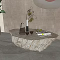 Silent Wind Stone Tea Table 3d model