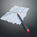Hand Drawn Paper Sheets With Colored Tip Pencil For Daily Sketching And Writing