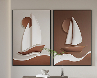 Modern Decorative Painting Simple Hanging Painting 3d model