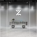 Modern Clothing Store Interior With Open Layout Display Racks Lighting And Marble Floor