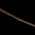 Close Up View Of Long Brown And White Patterned Snake On Black Background 3d model