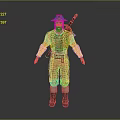 Warrior Samurai Soldier Guard Assassin Killer Ancient Soldier Ancient Assassin Killer 3d model