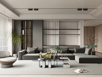 modern living room 3d model