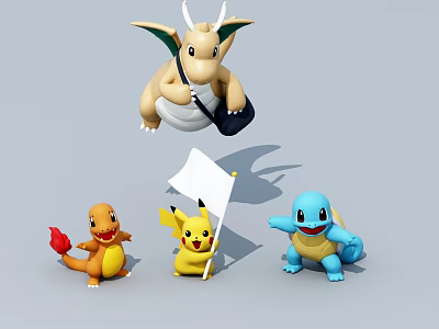 Modern Anime Characters Cartoon Characters 3d model Modern Anime Characters Cartoon Characters 3d model