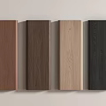 Wooden Wall Panels With Different Wood Grain Color Variations For Interior Design