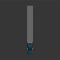 Blue Semi Truck With White Trailer And Shiny Exterior On Gray Surface