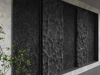 Modern background wall 3d model