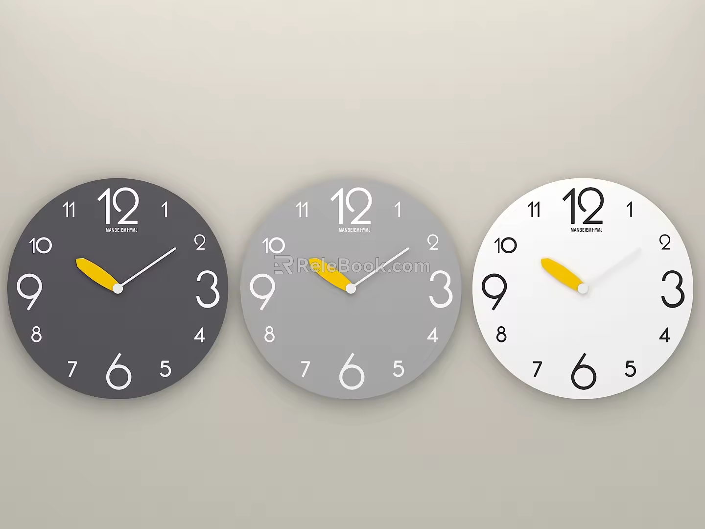 clock wall clock wall clock 3d model