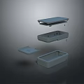 Practical Household Storage Organizers With Stackable Detachable Compartments And Secure Lids