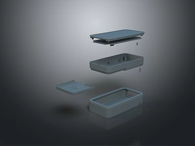 Practical Household Storage Organizers With Stackable Detachable Compartments And Secure Lids 3d model