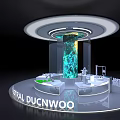 Modern Booth Technology Package Column Processing and Booth 3d model