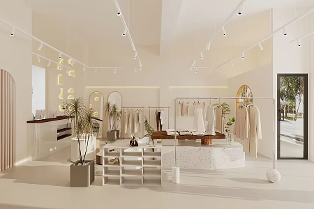 Modern Clothing Store 3d model